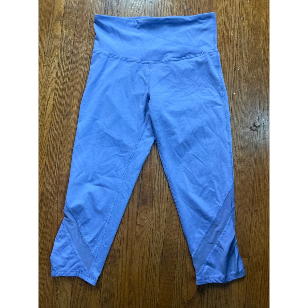 Champion C9 Womens Periwinkle Blue Mesh Inset High Rise‎ Cropped Leggings Size M